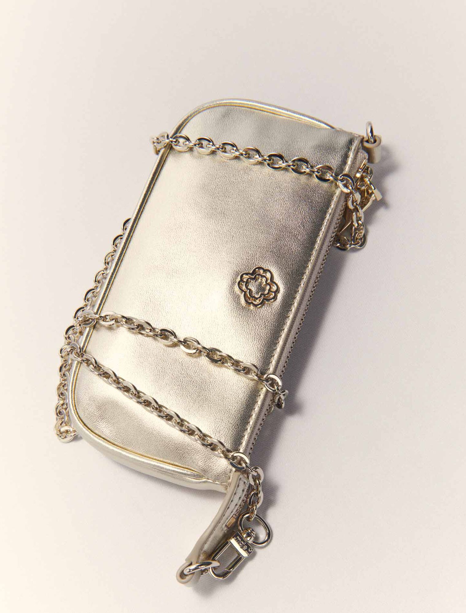 Bolso Sarah de piel metalizada