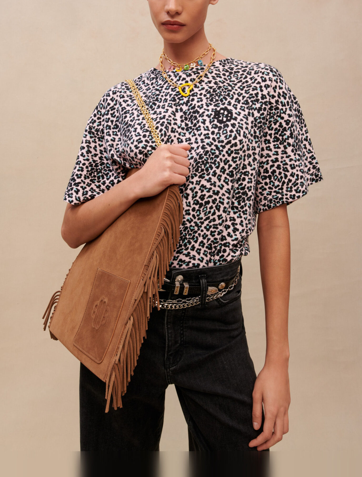 Camiseta de algodón con estampado