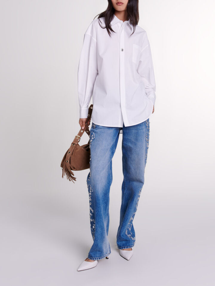 Camisa oversize de popelina