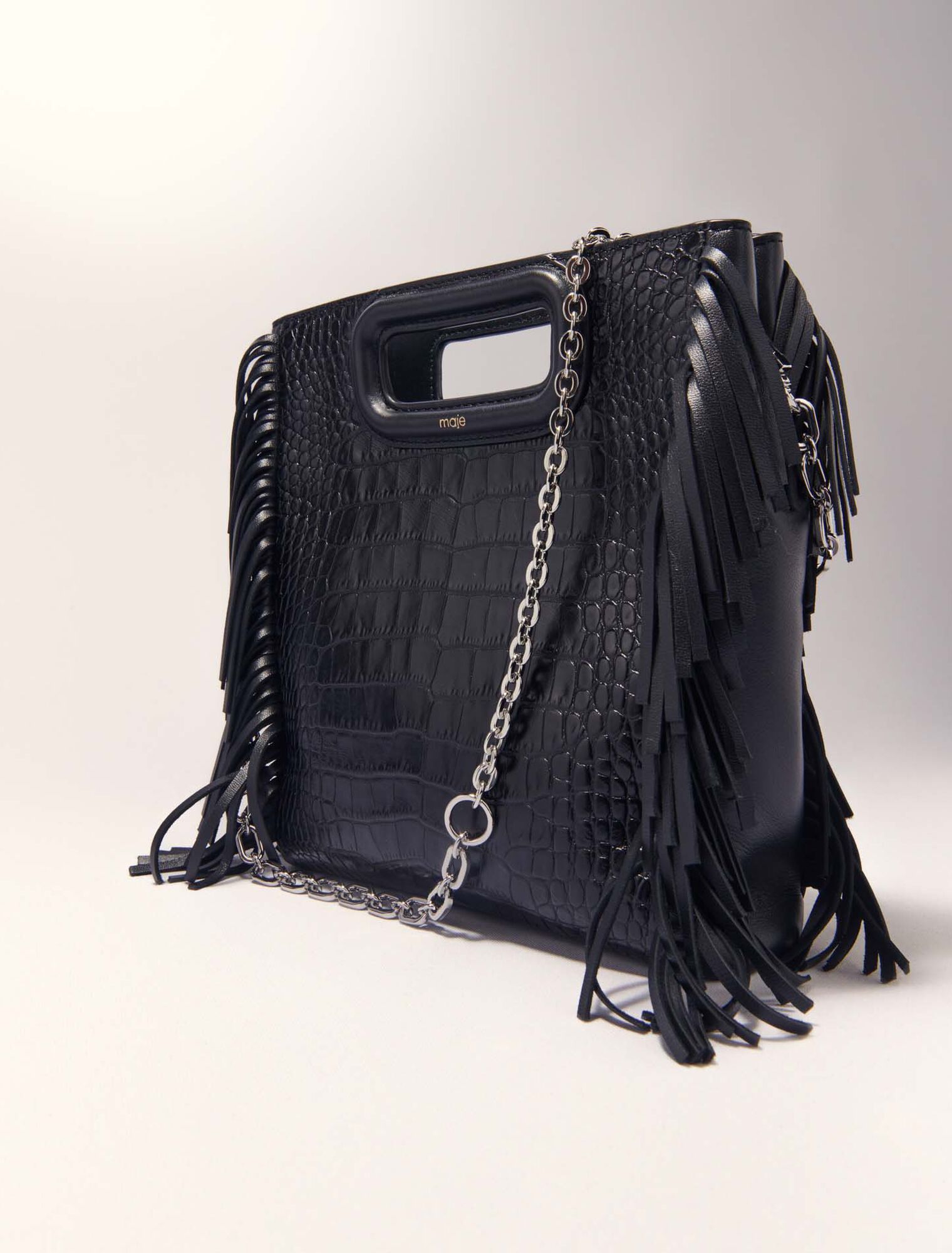Bolso M Mini de piel de cocodrilo