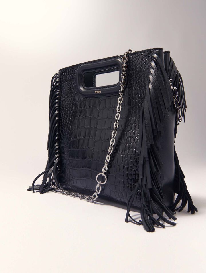 Bolso M Mini de piel de cocodrilo