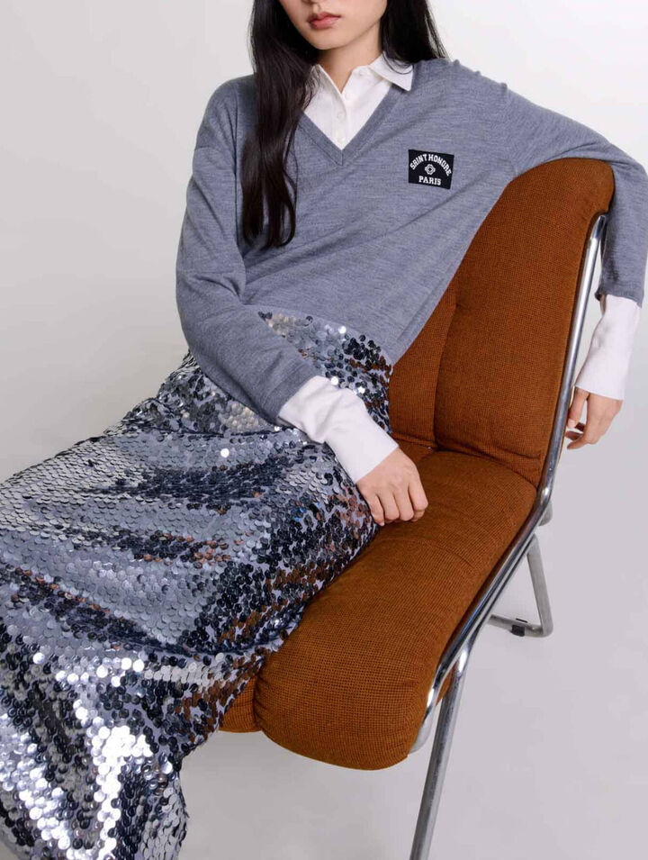 Falda con detalle de lentejuelas