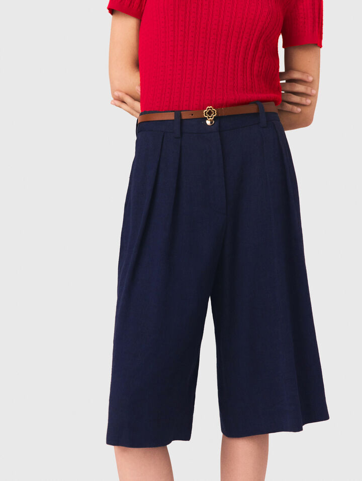 Bermudas de mezcla de lino