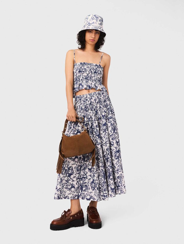 Falda larga estampada