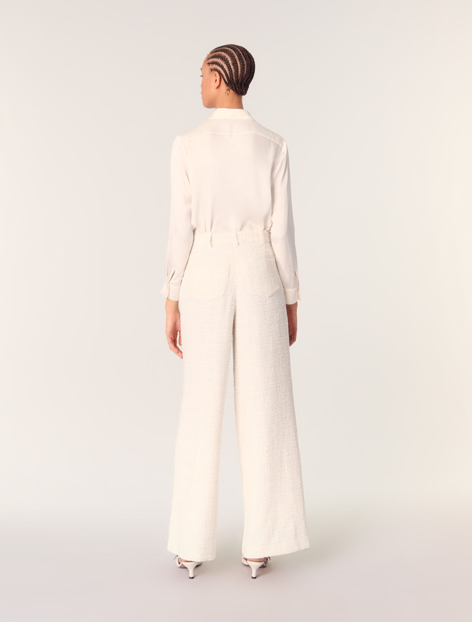 Camisa blanca de seda