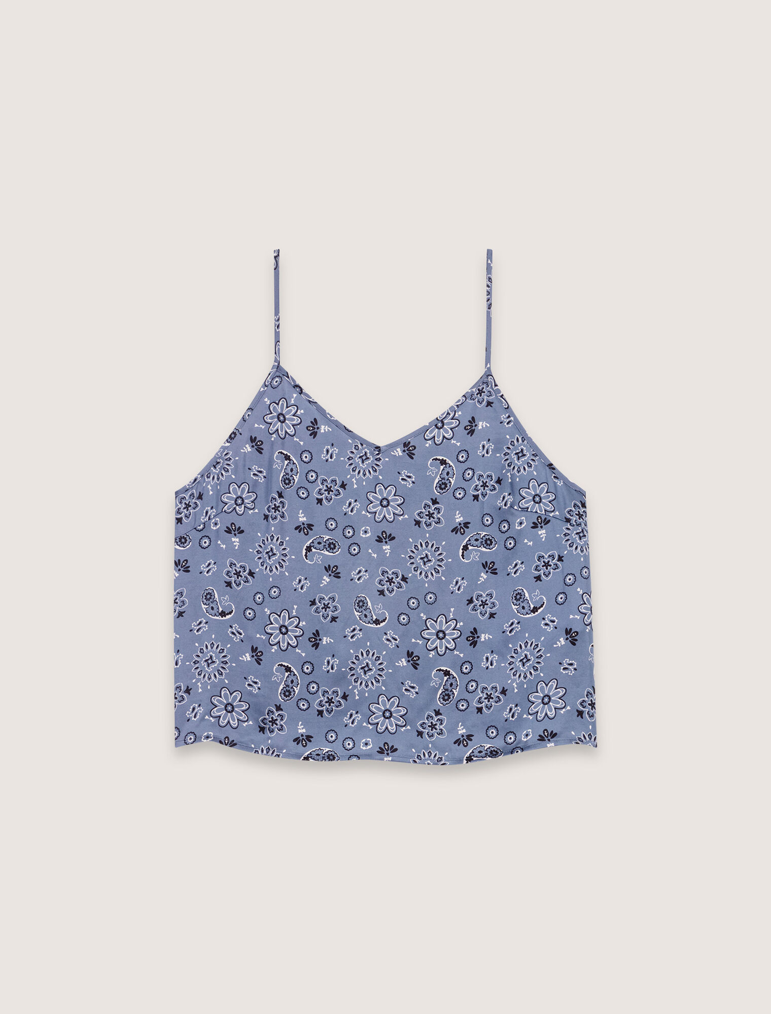 Top estampado fluido