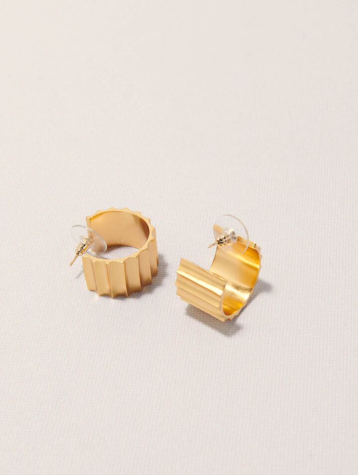 Pendientes de aro mini de metal cónico 