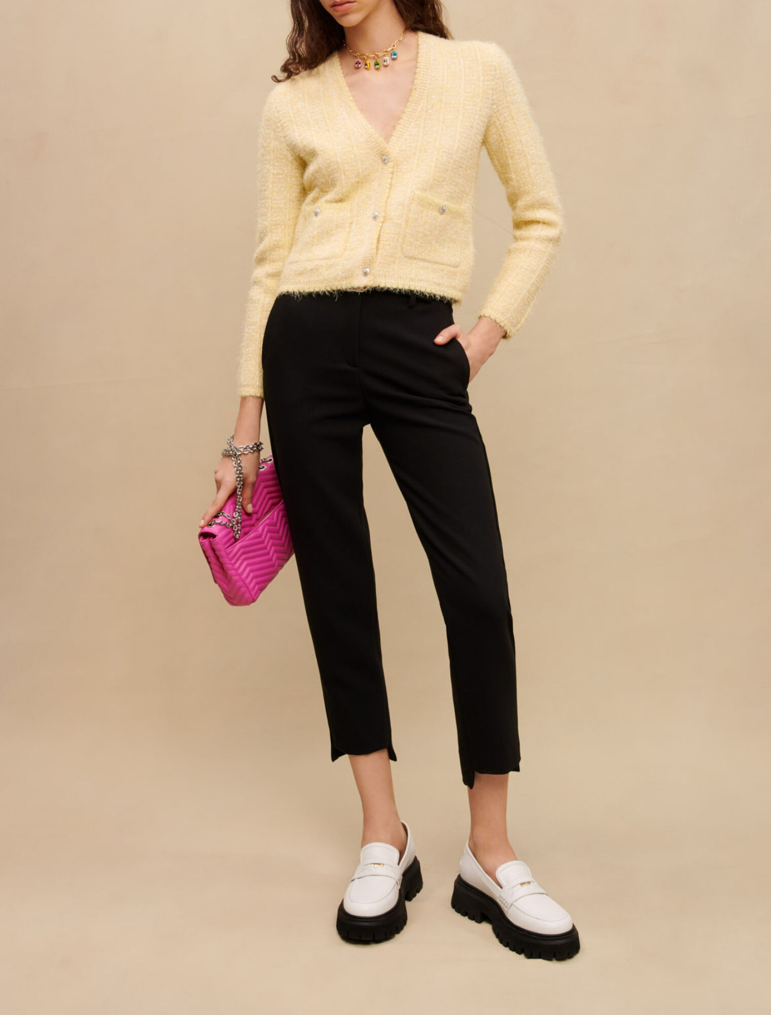 Pantalón traje recto