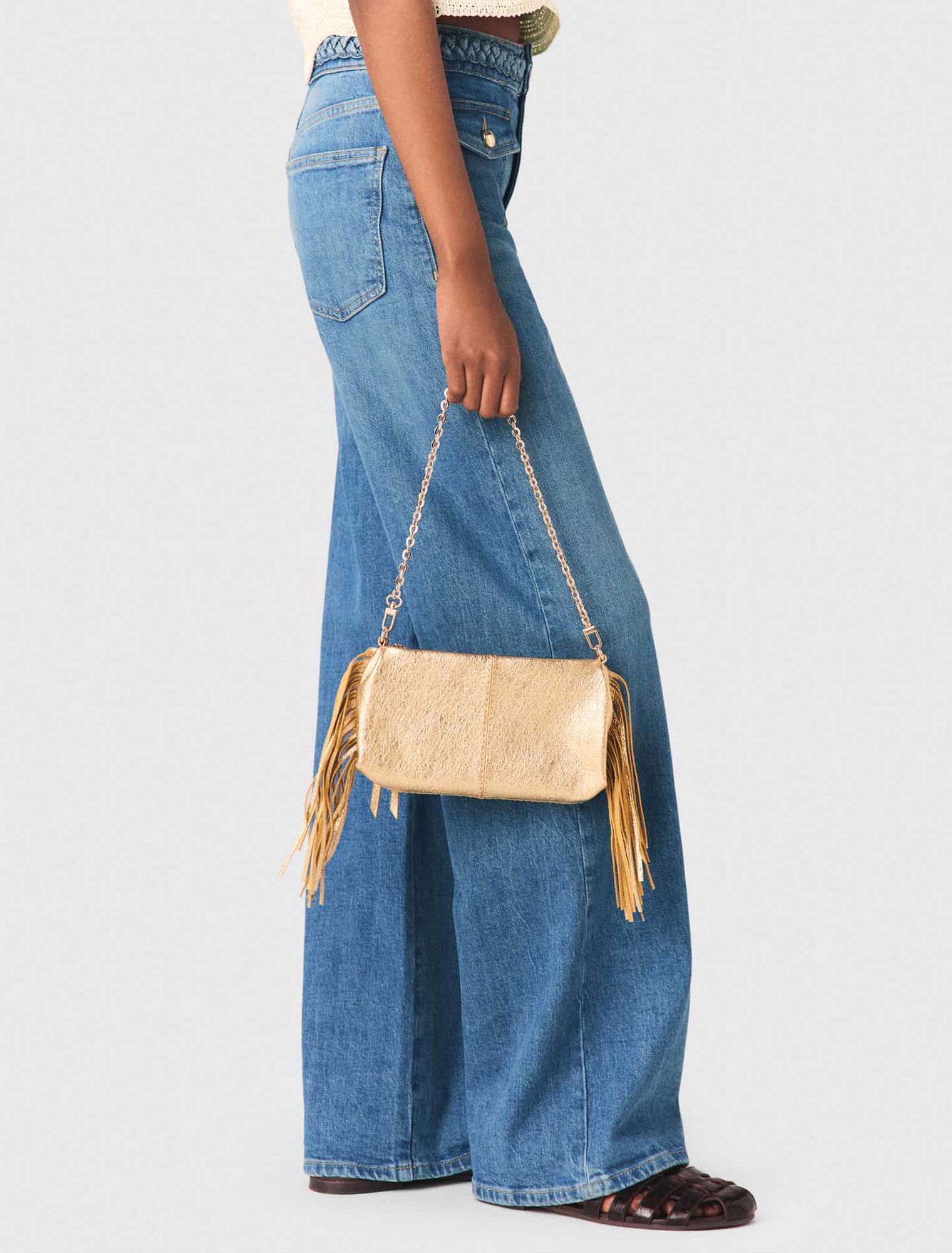 Bolso Miss M pouch metalizado