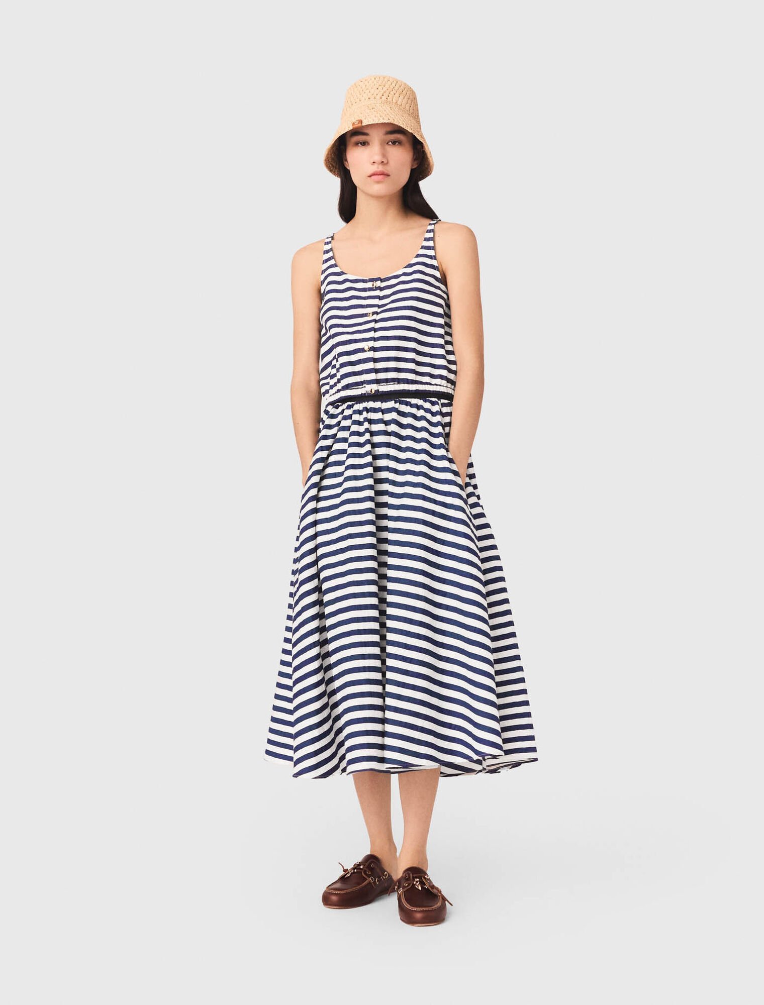 Top de mezcla de lino