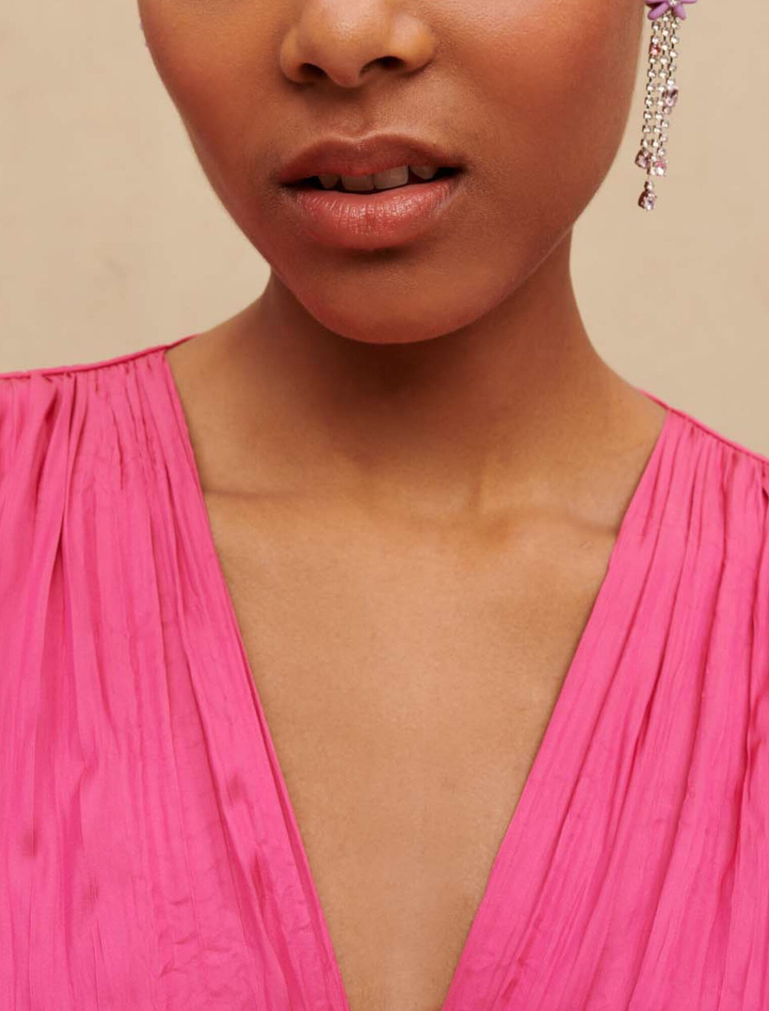 Vestido corto drapeado