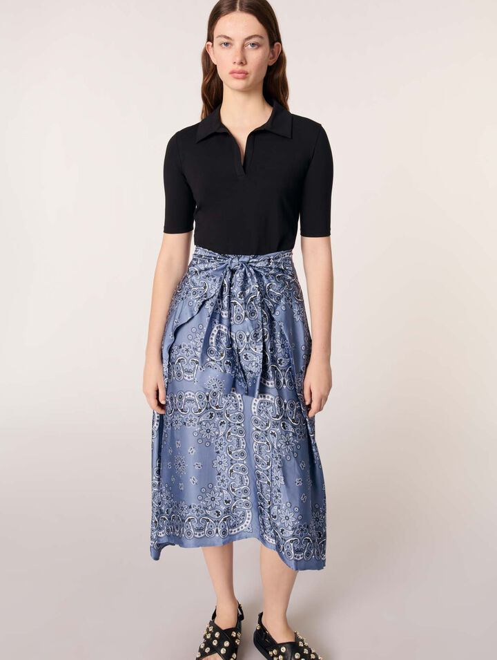 Vestido estampado trampantojo