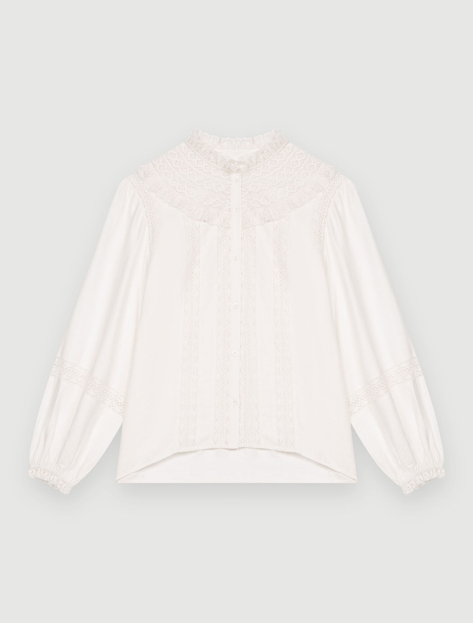 Camisa con bordados ingleses