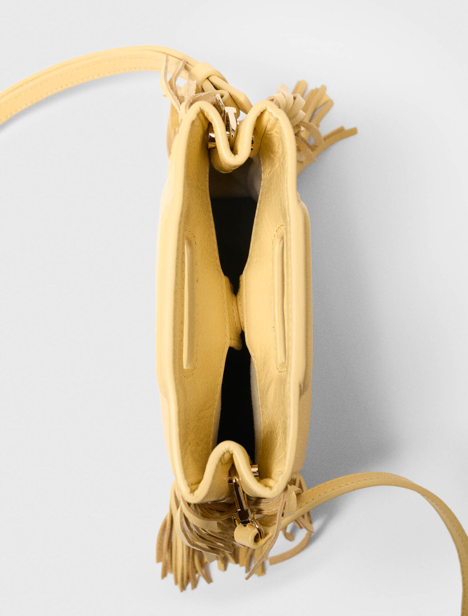 Bolso M Mini cuero craquelado mate