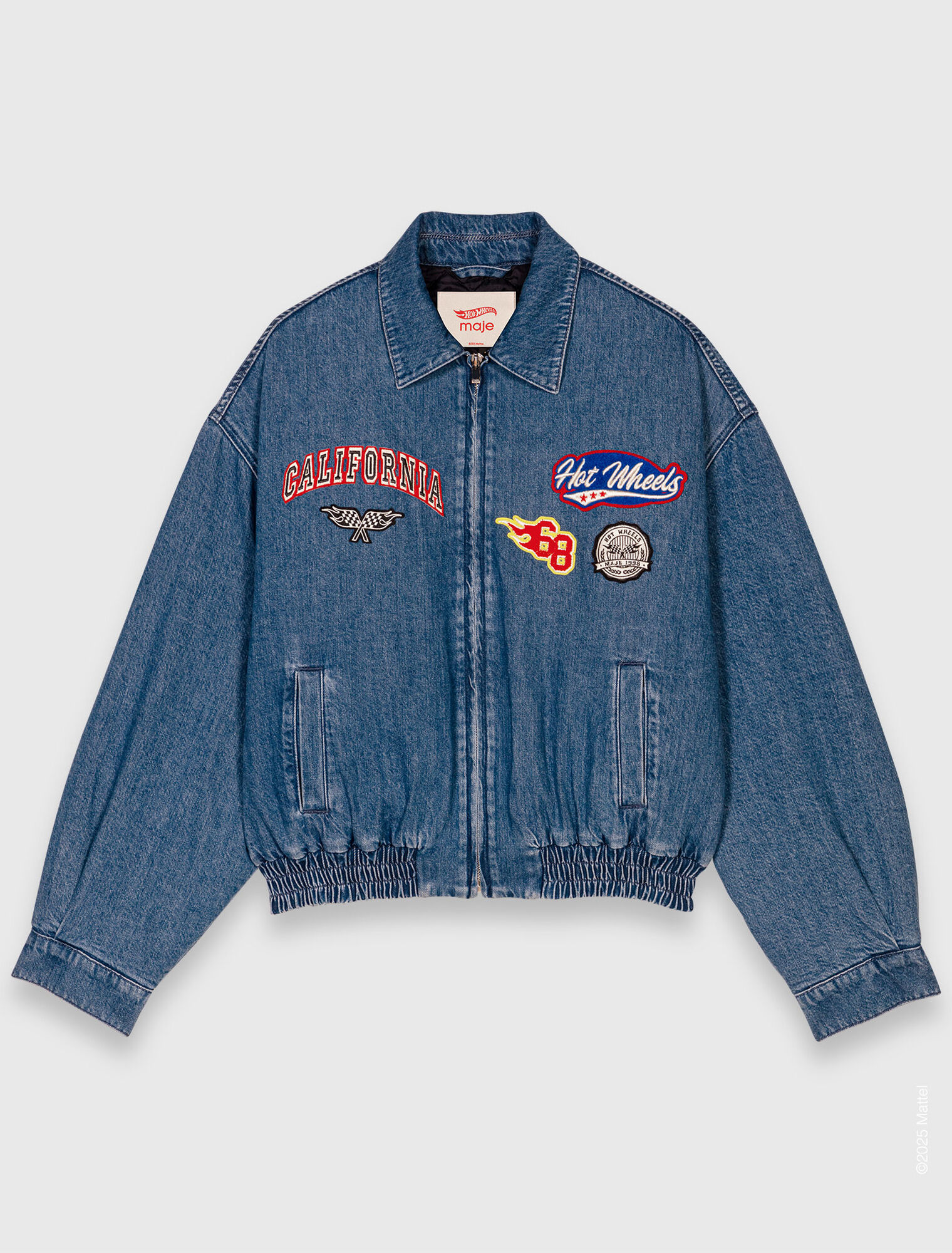 Chaqueta vaquera oversize bordada