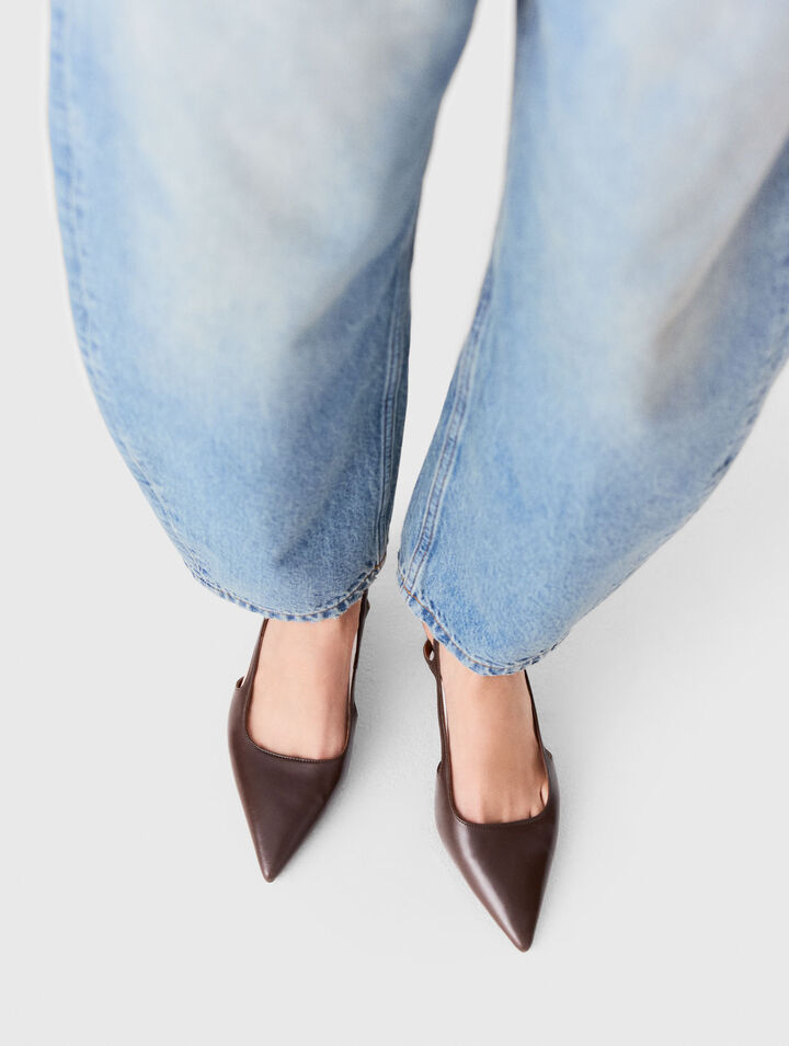 Slingbacks de piel
