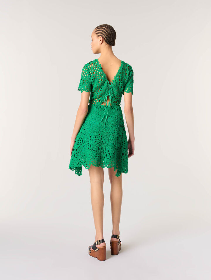 Vestido corto de ganchillo