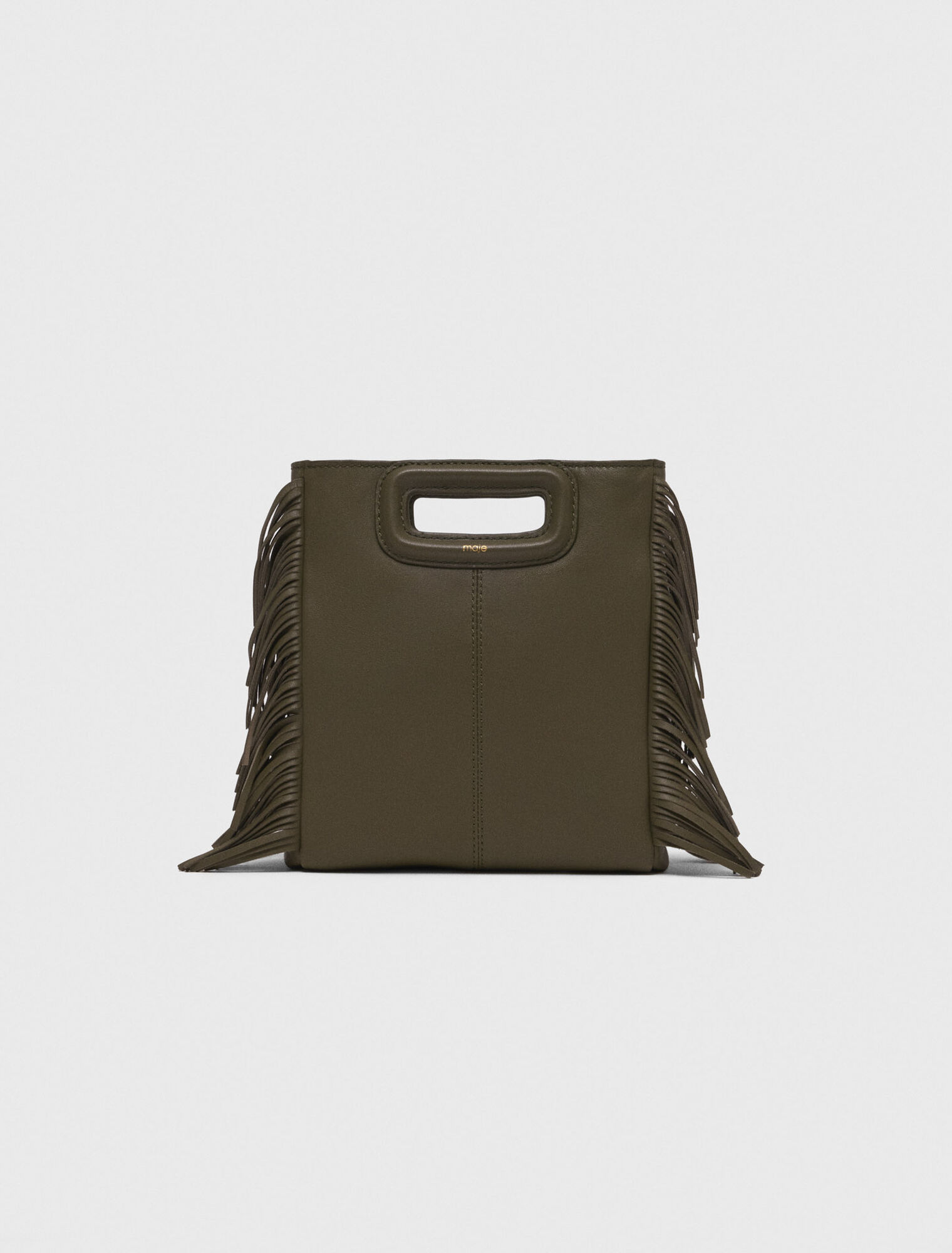 Bolso M de cuero liso