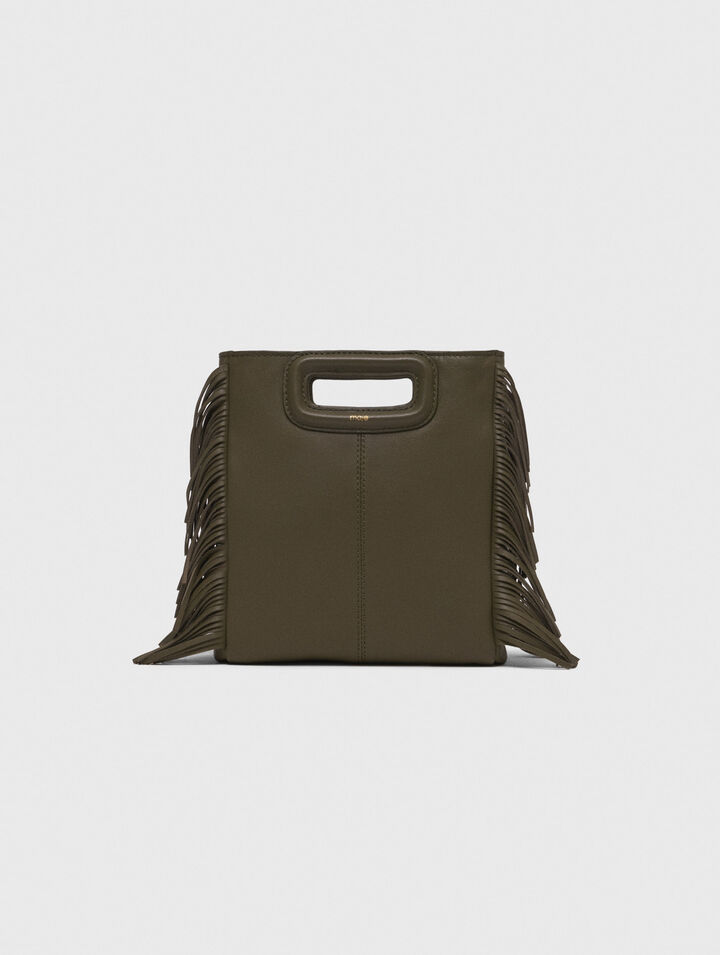 Bolso M de cuero liso