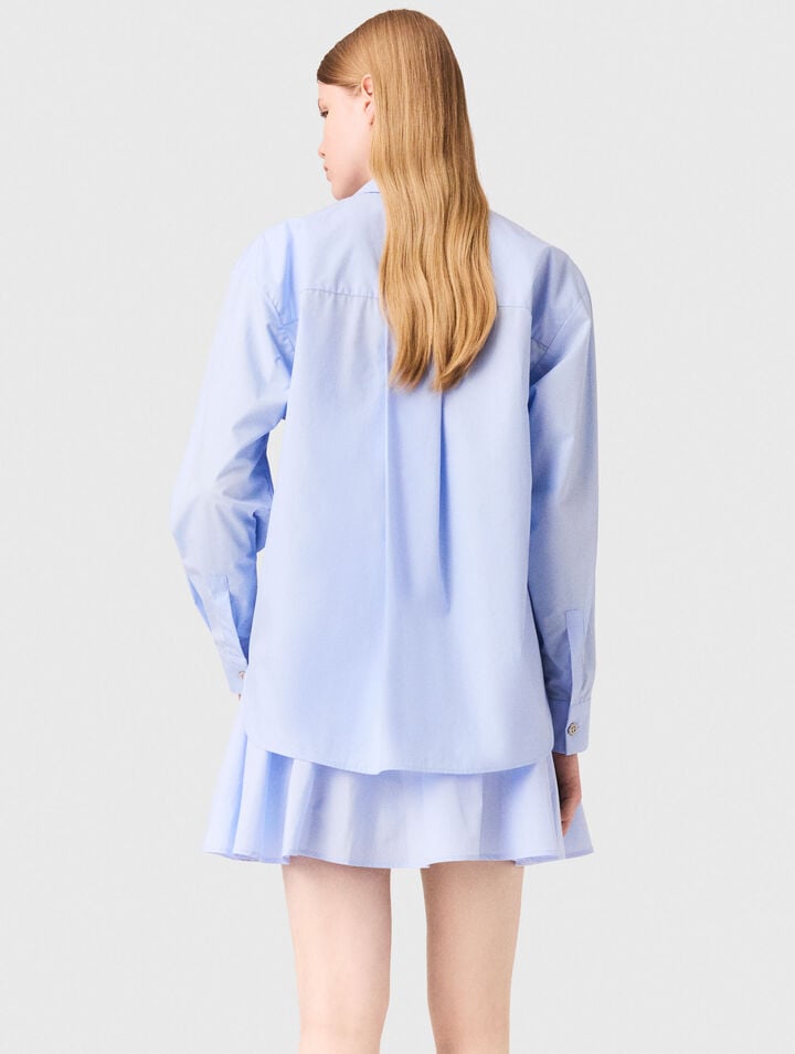 Camisa larga de popelina