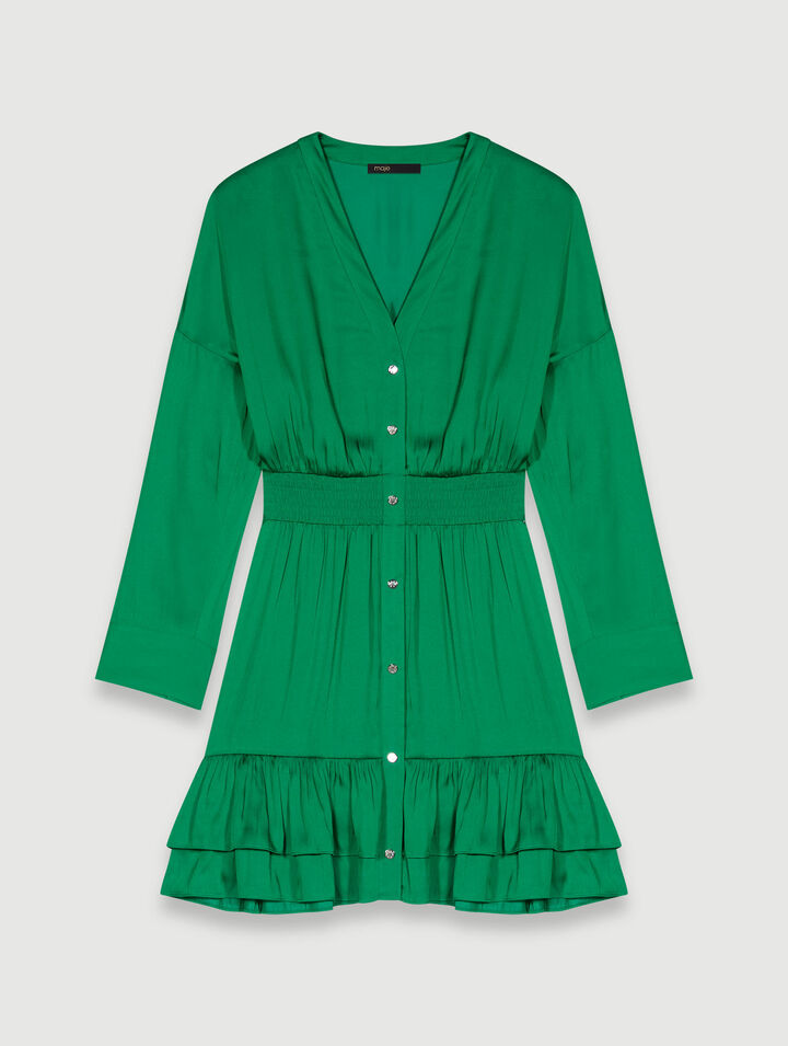 Vestido corto satinado