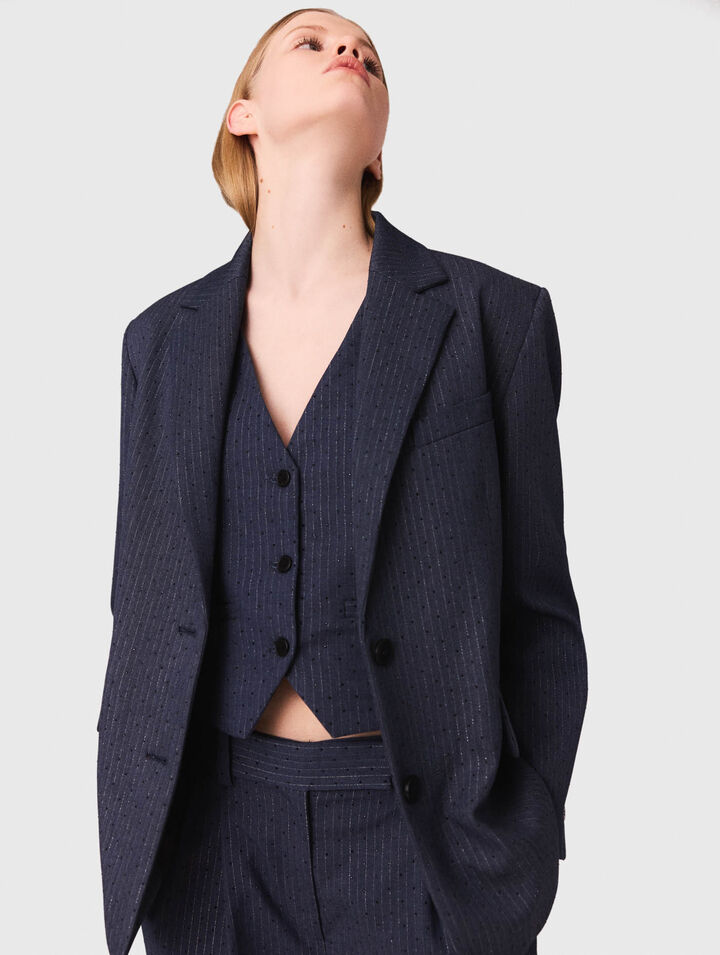 Chaqueta de traje con strass
