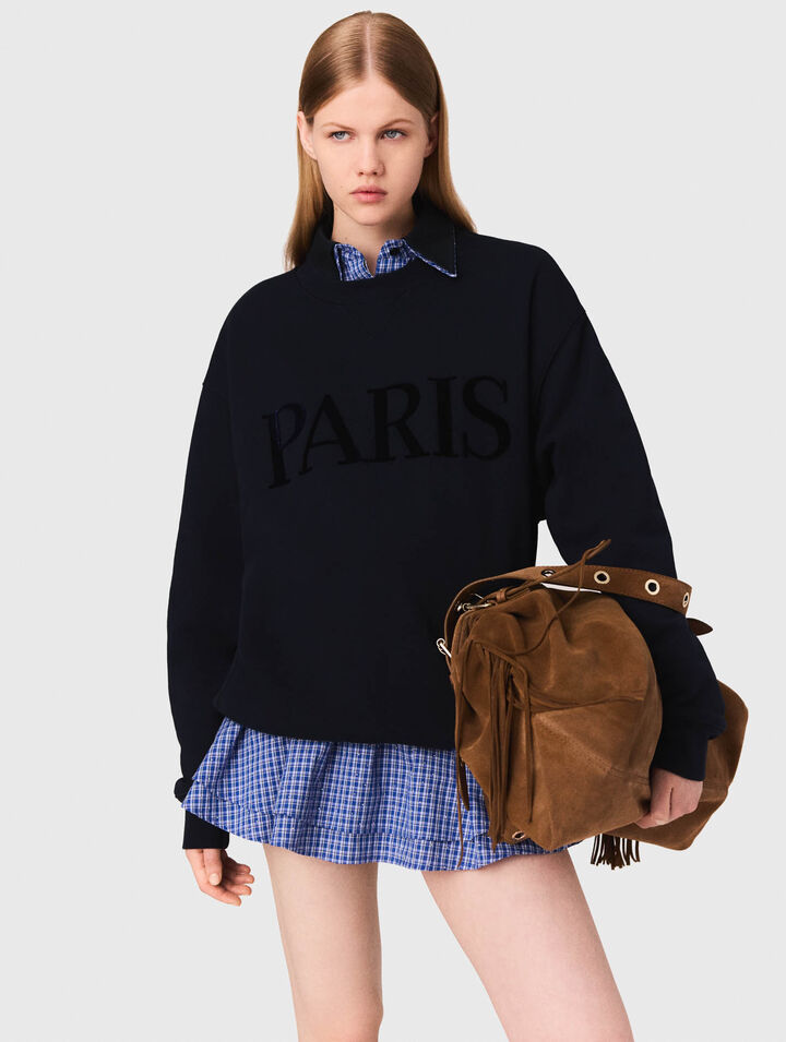 Sudadera logo París en relieve