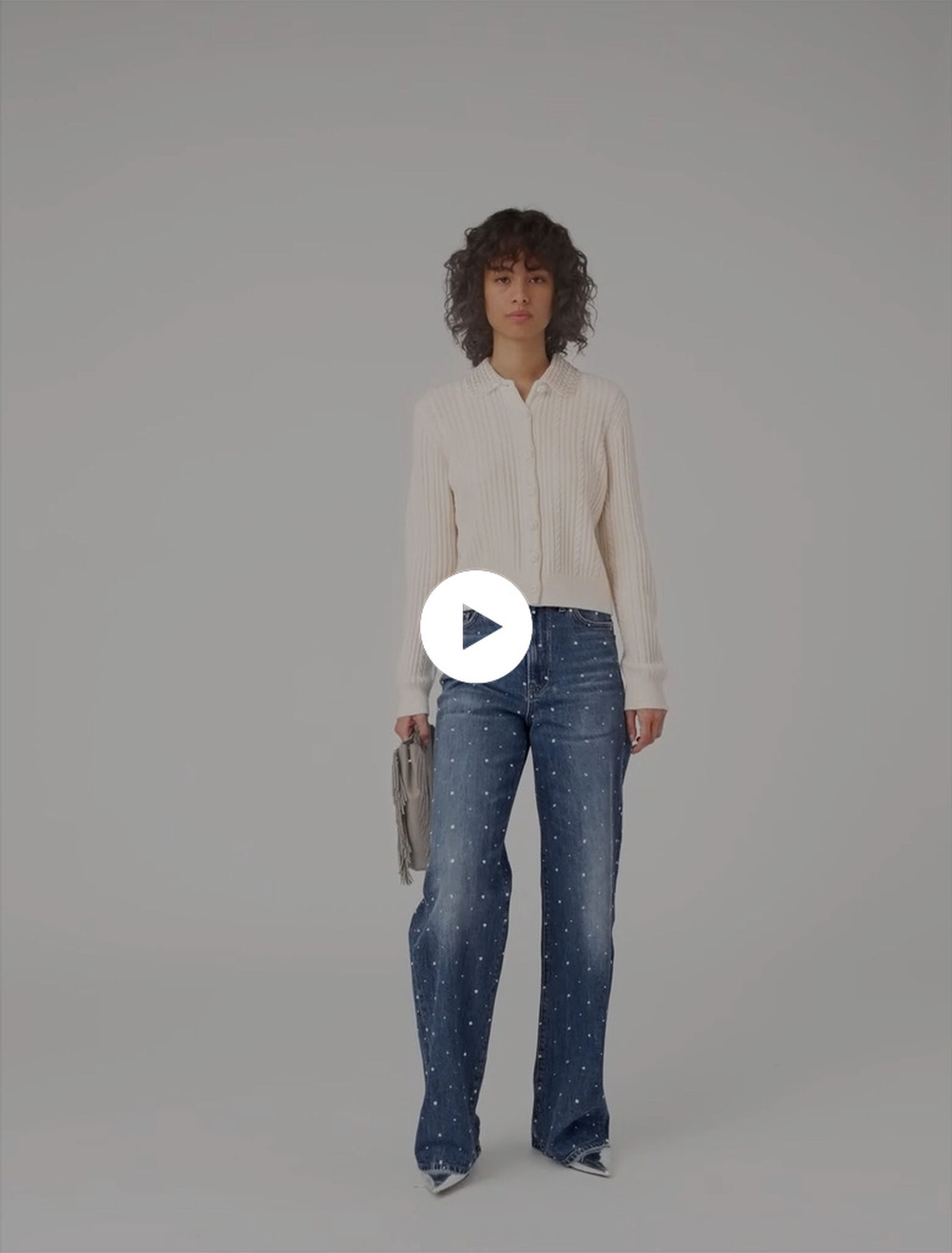 C&aacute;rdigan de punto con cuello desmontable