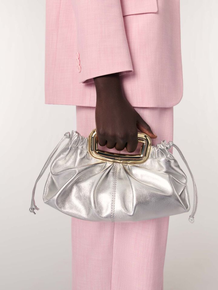 Clutch de piel metalizada
