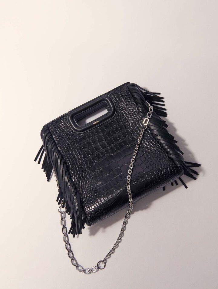 Bolso M Mini de piel de cocodrilo