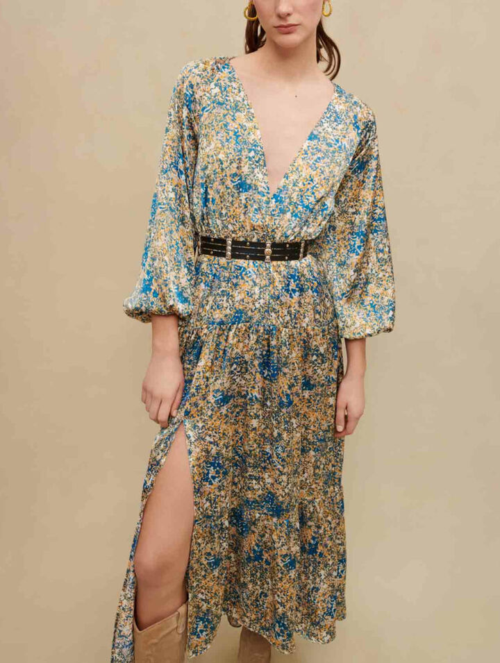 Vestido largo estampado
