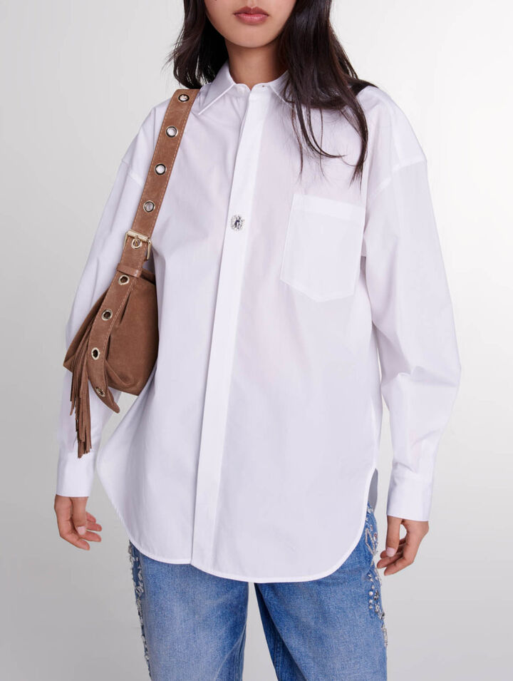 Camisa oversize de popelina