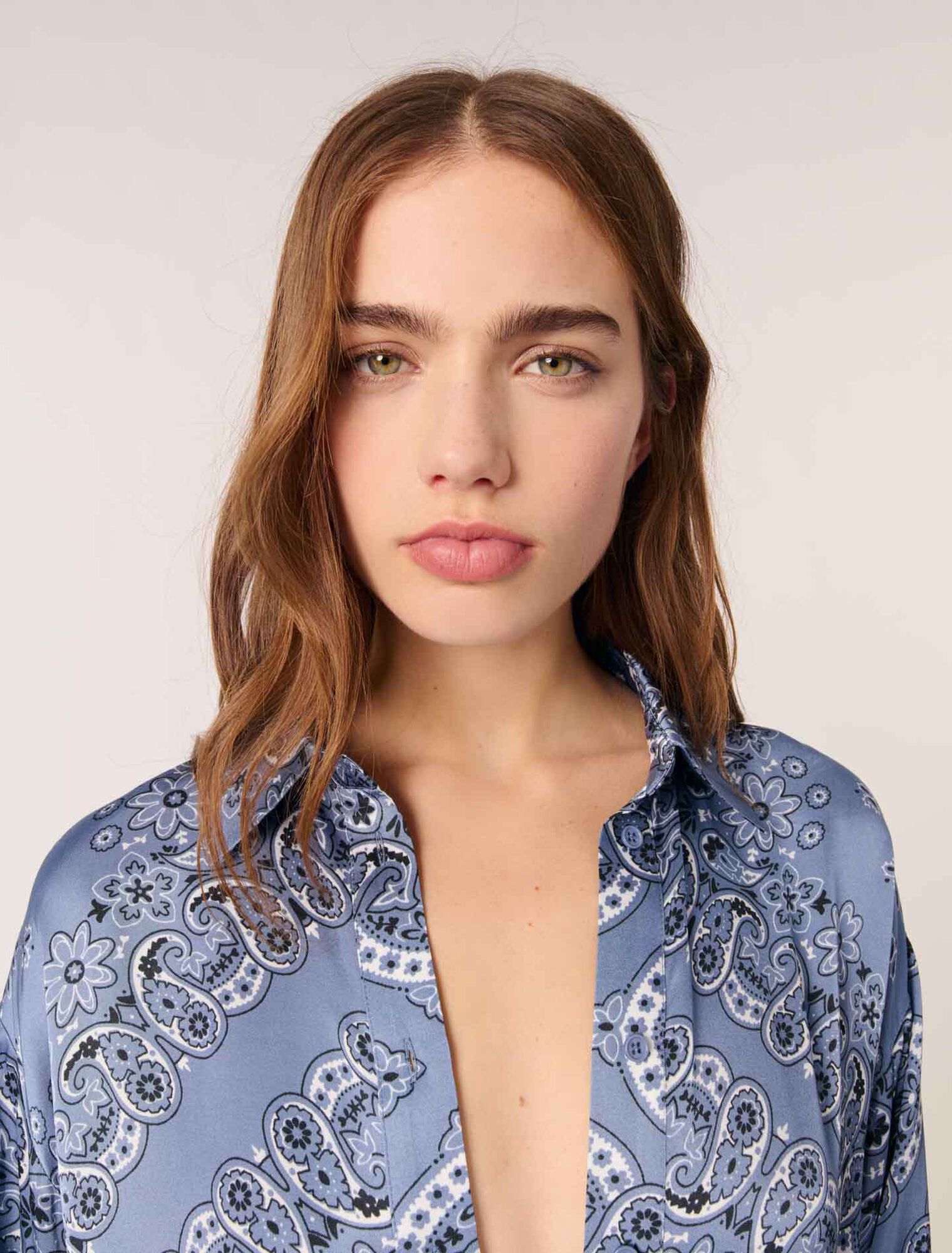 Camisa fluida estampada