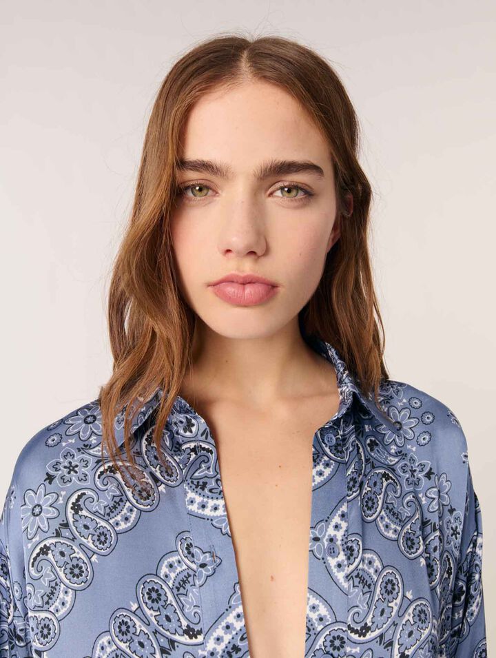 Camisa fluida estampada