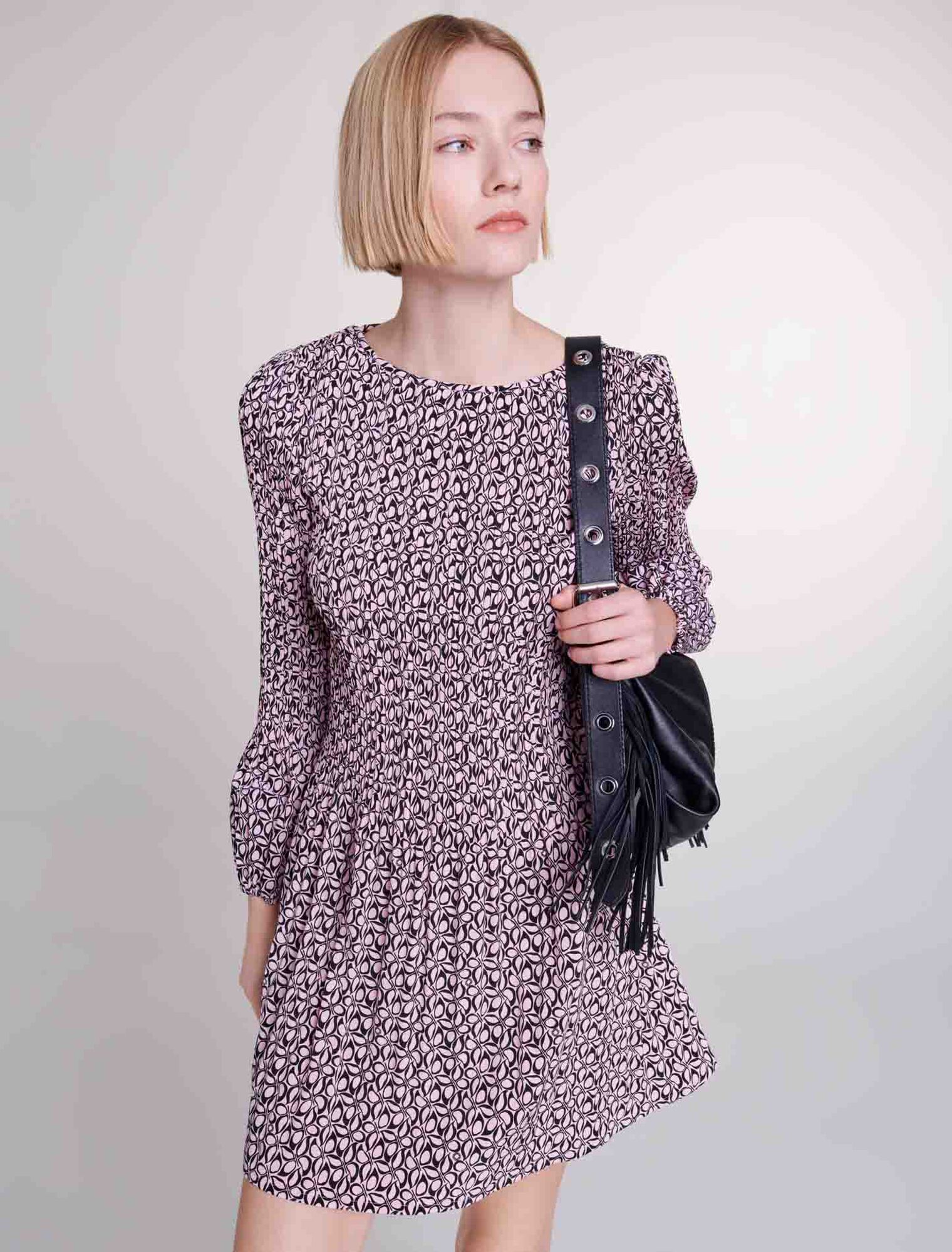 Vestido corto con estampado