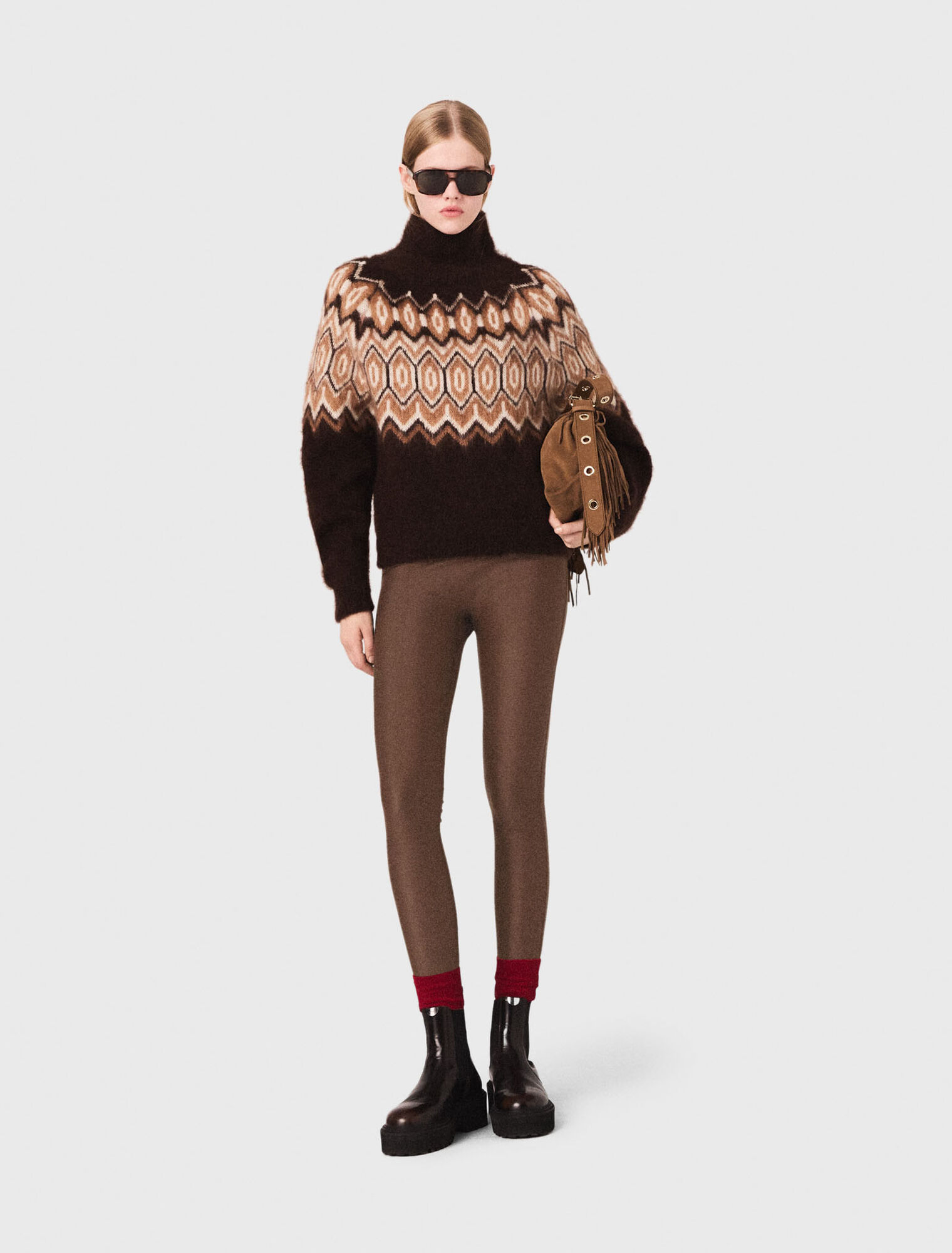 Jersey Fairisle con cuello alto