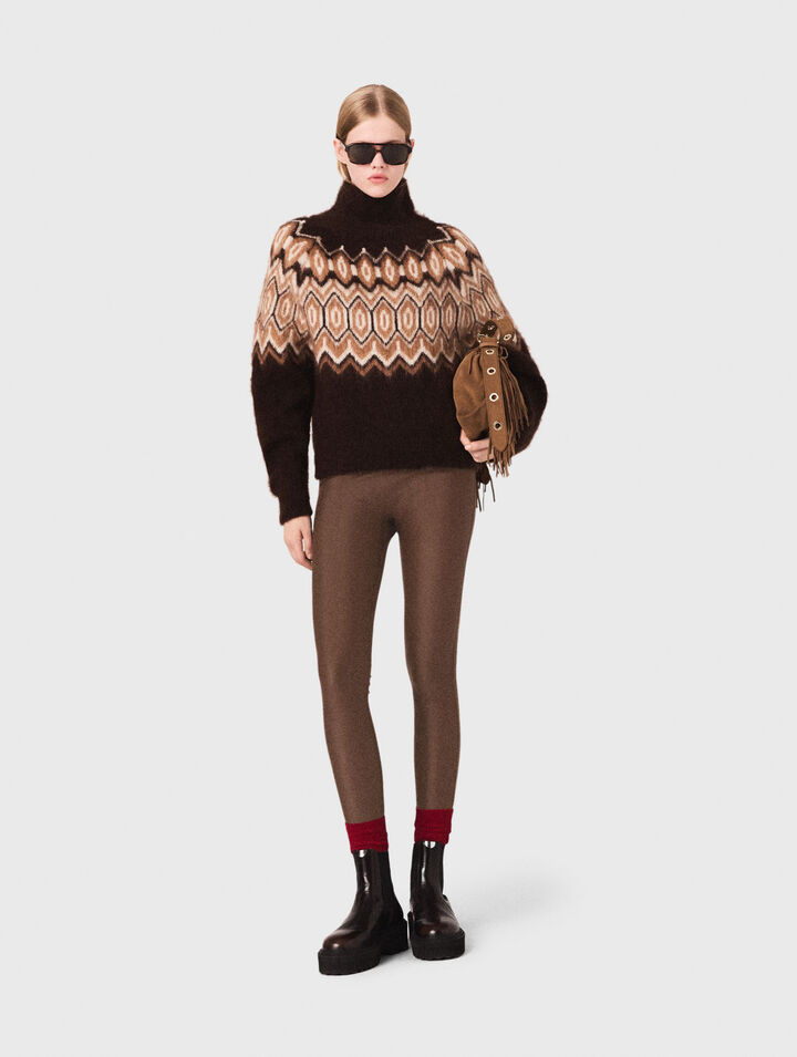 Jersey Fairisle con cuello alto