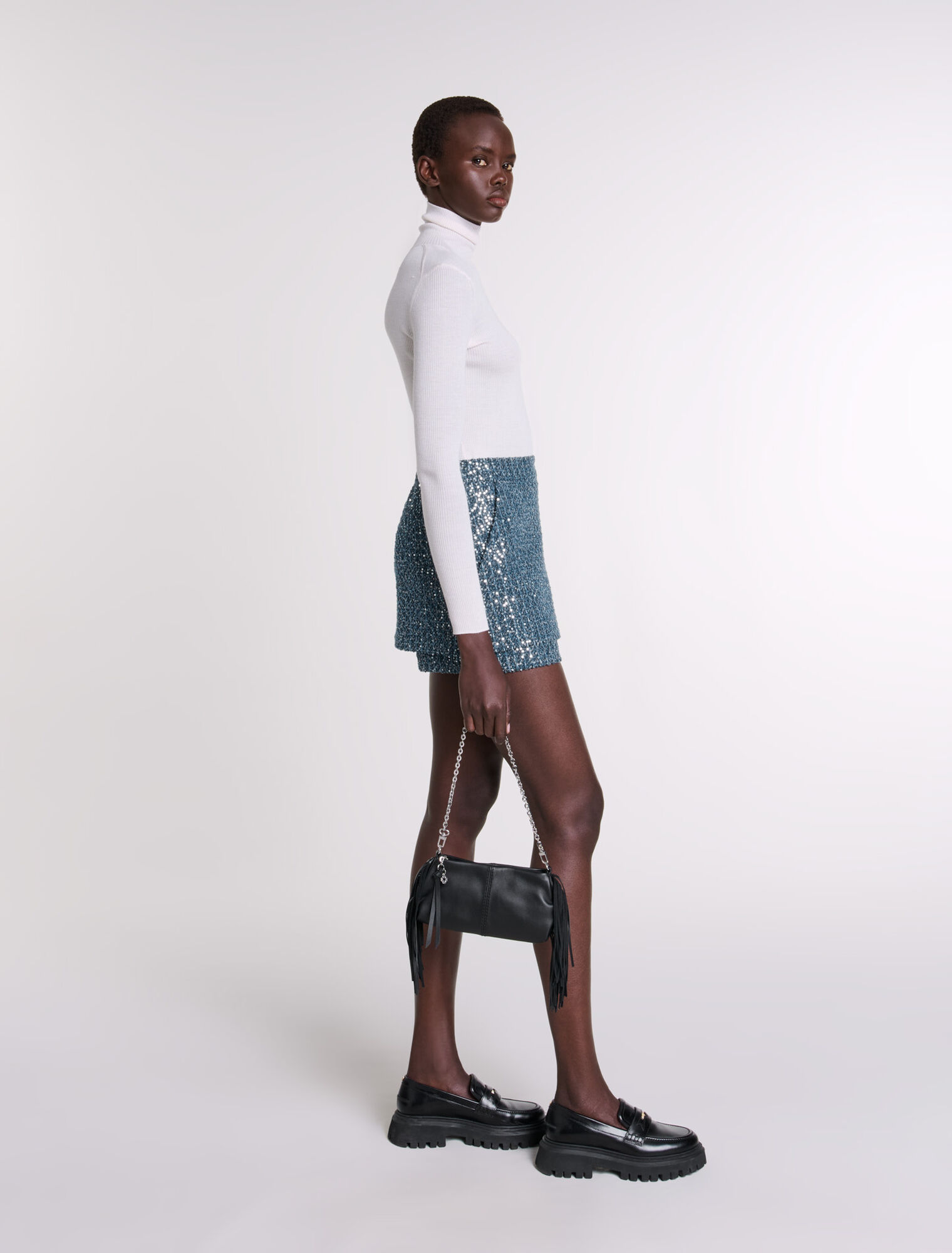 Pantalón corto efecto trampantojo