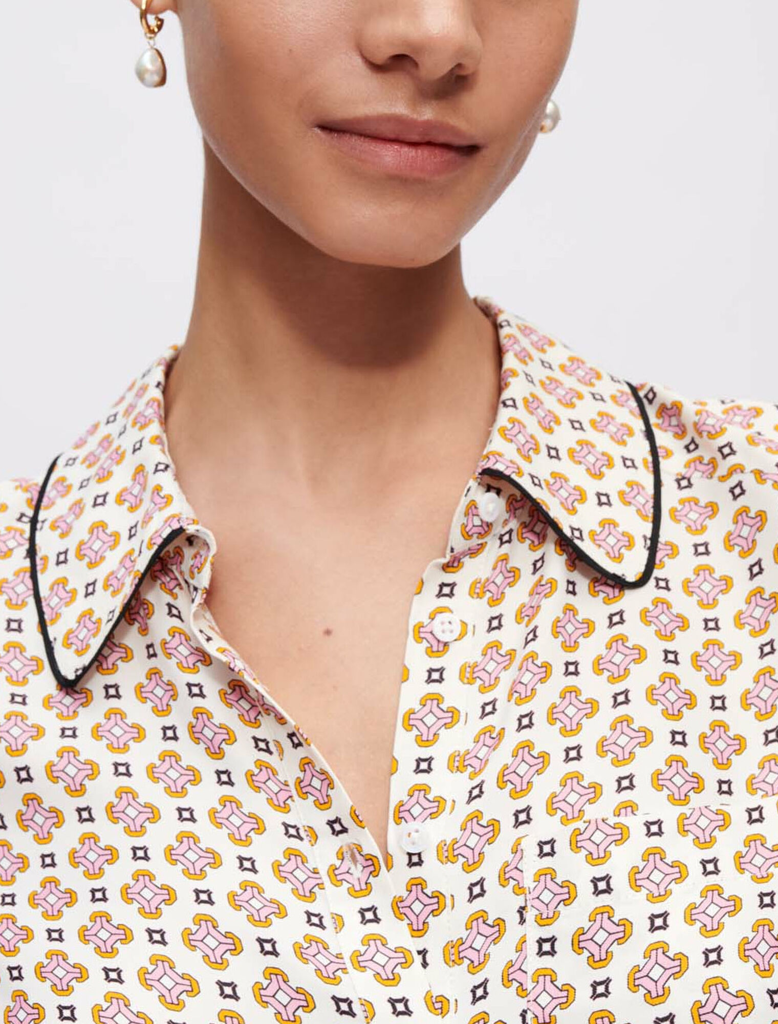 Camisa estampada de viscosa