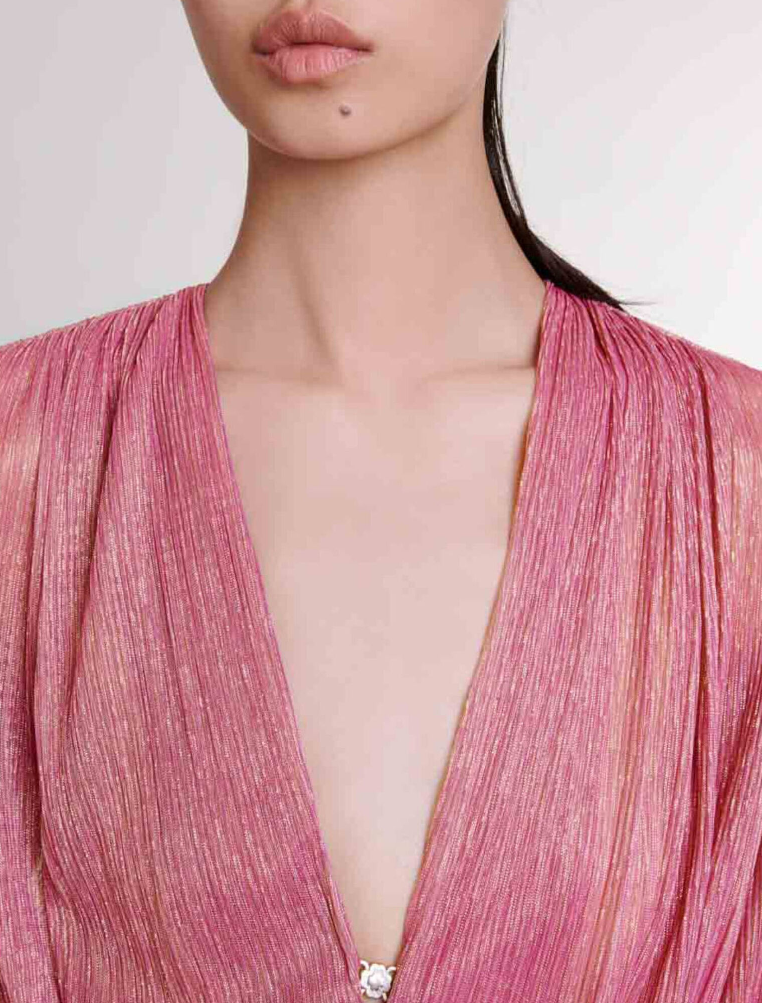 Vestido corto de lamé