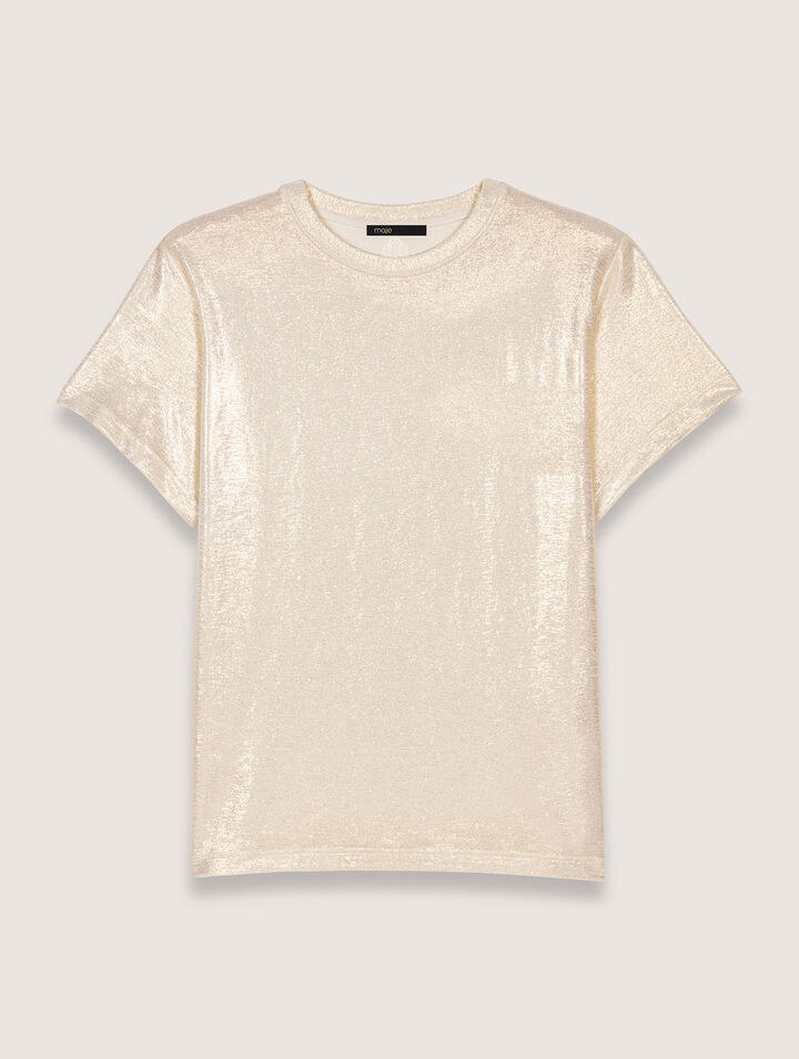 Camiseta de tejido lamé