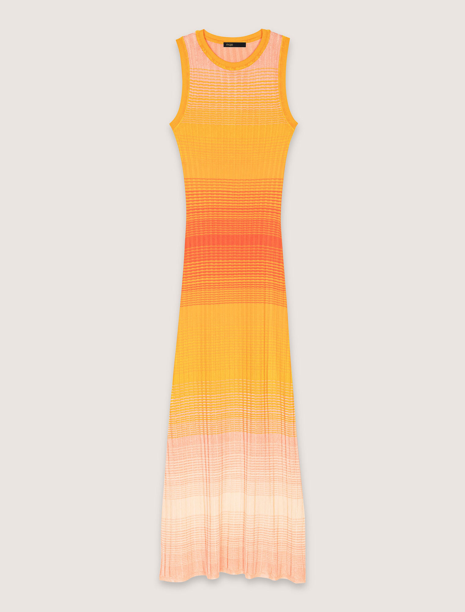 Vestido largo de punto tie-dye