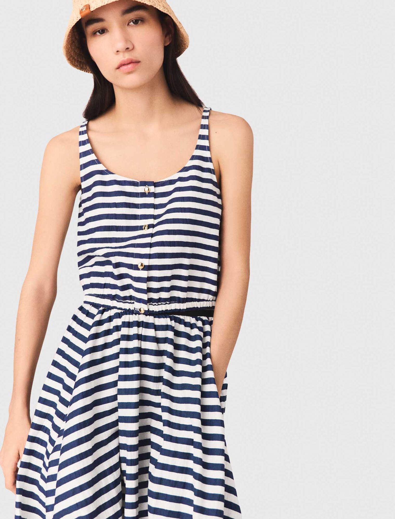 Top de mezcla de lino