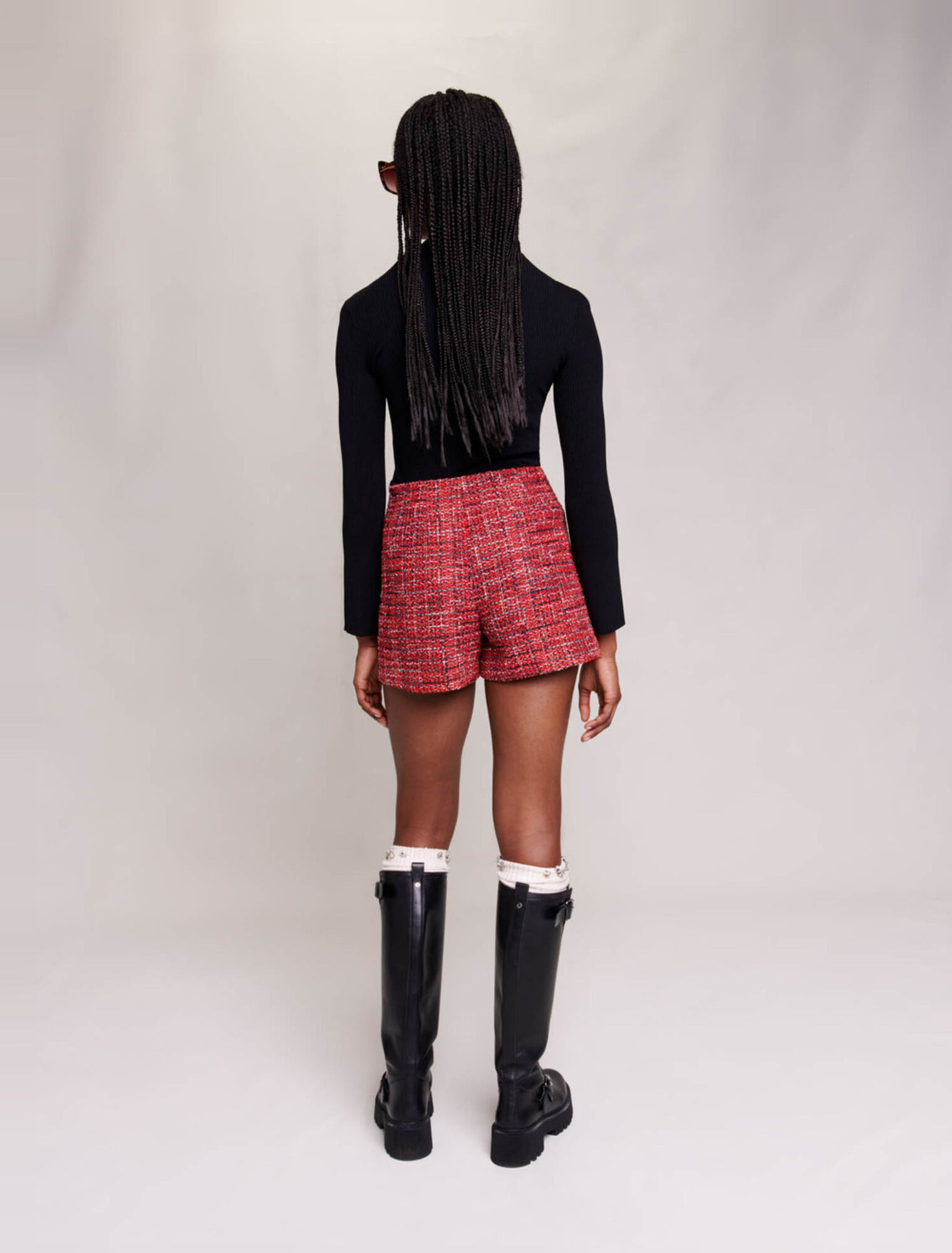 Pantalón corto de tweed