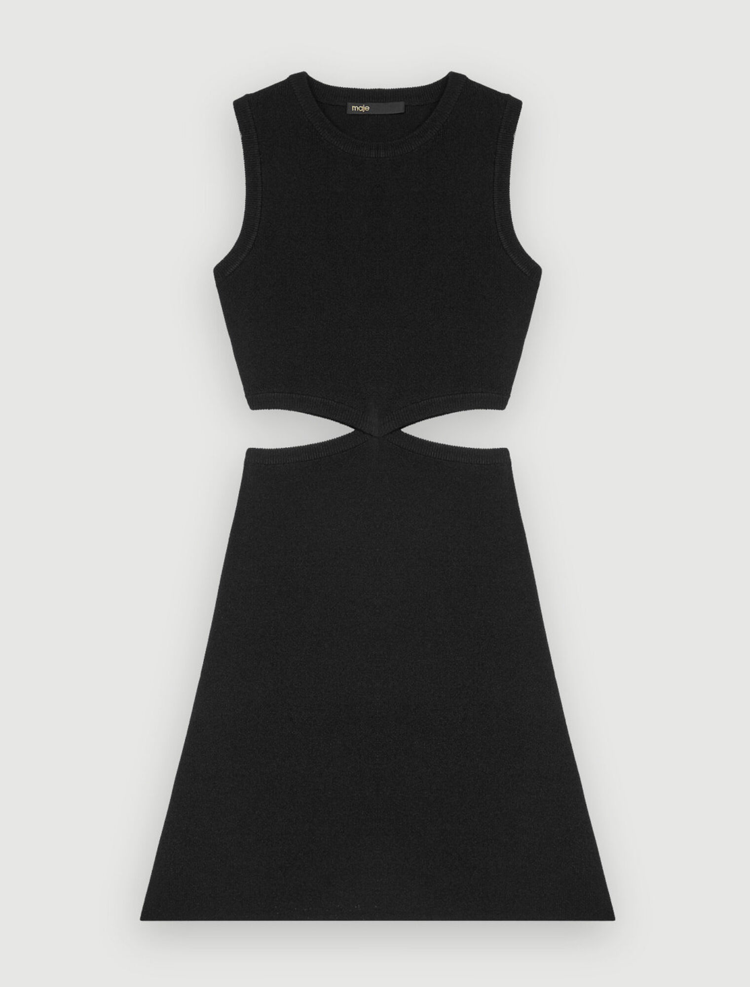 Vestido de malla con cintura abierta
