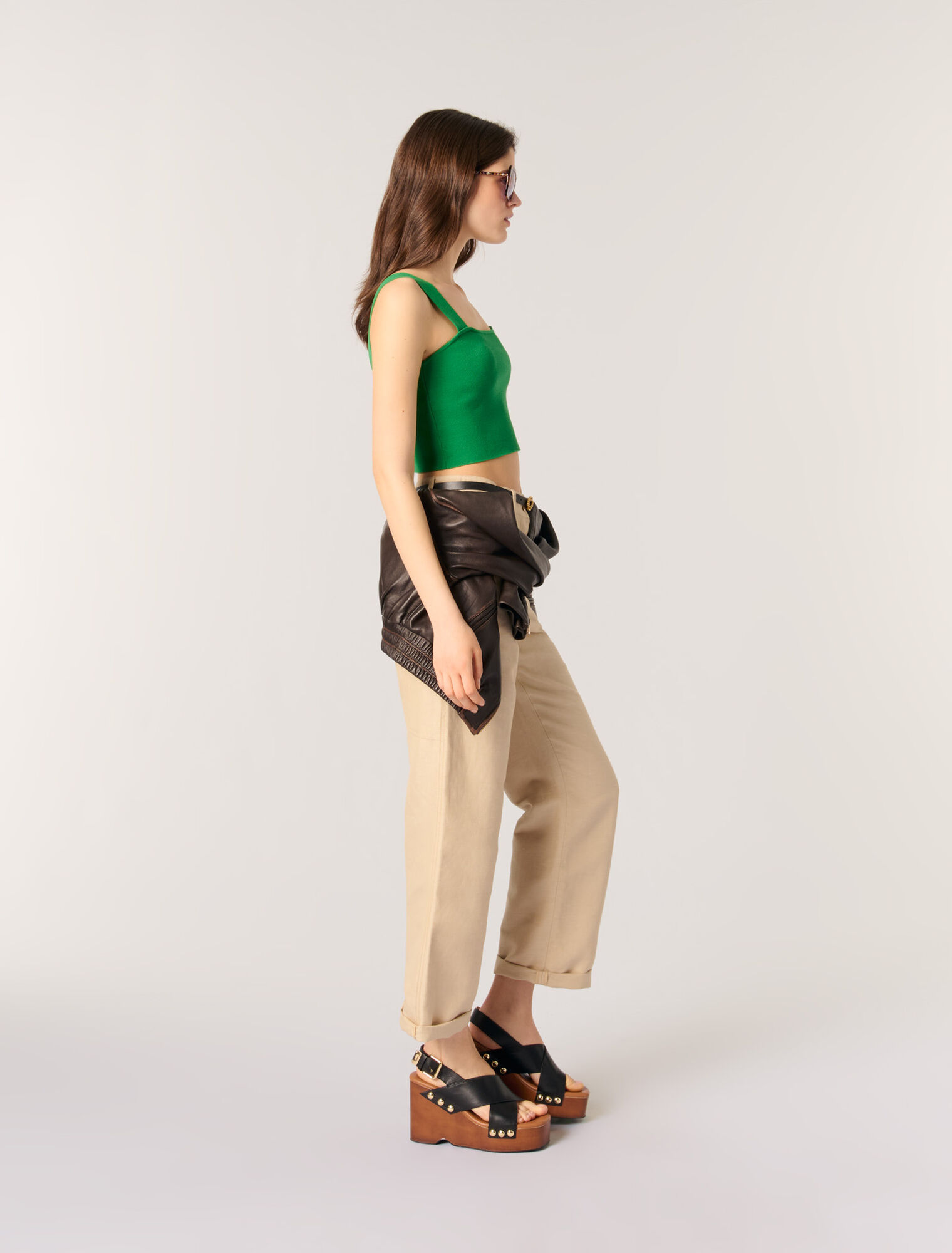 Crop top de punto