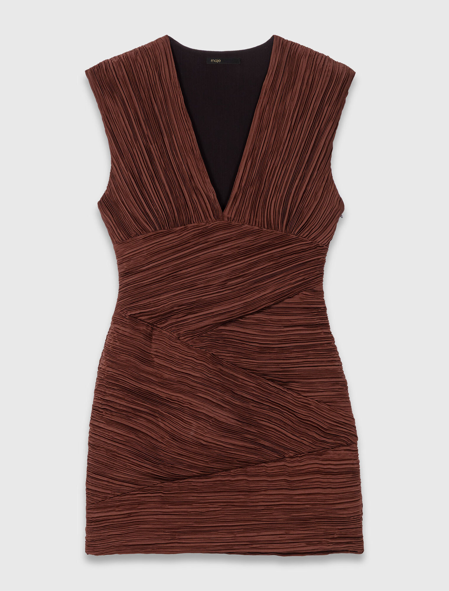 Vestido corto plisado