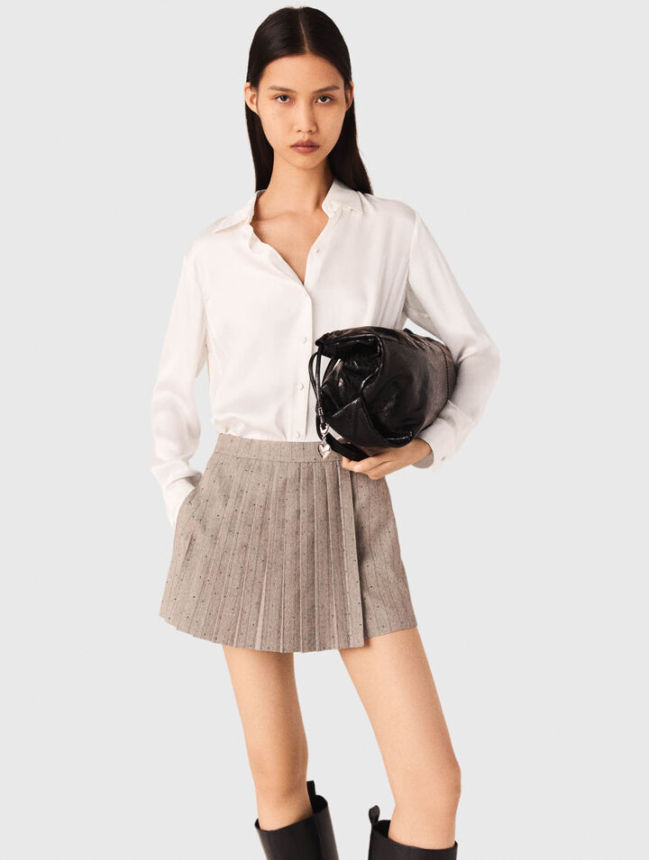 Camisa blanca de seda