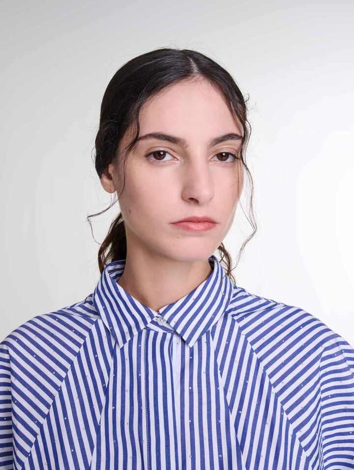 Camisa de rayas con pedrería