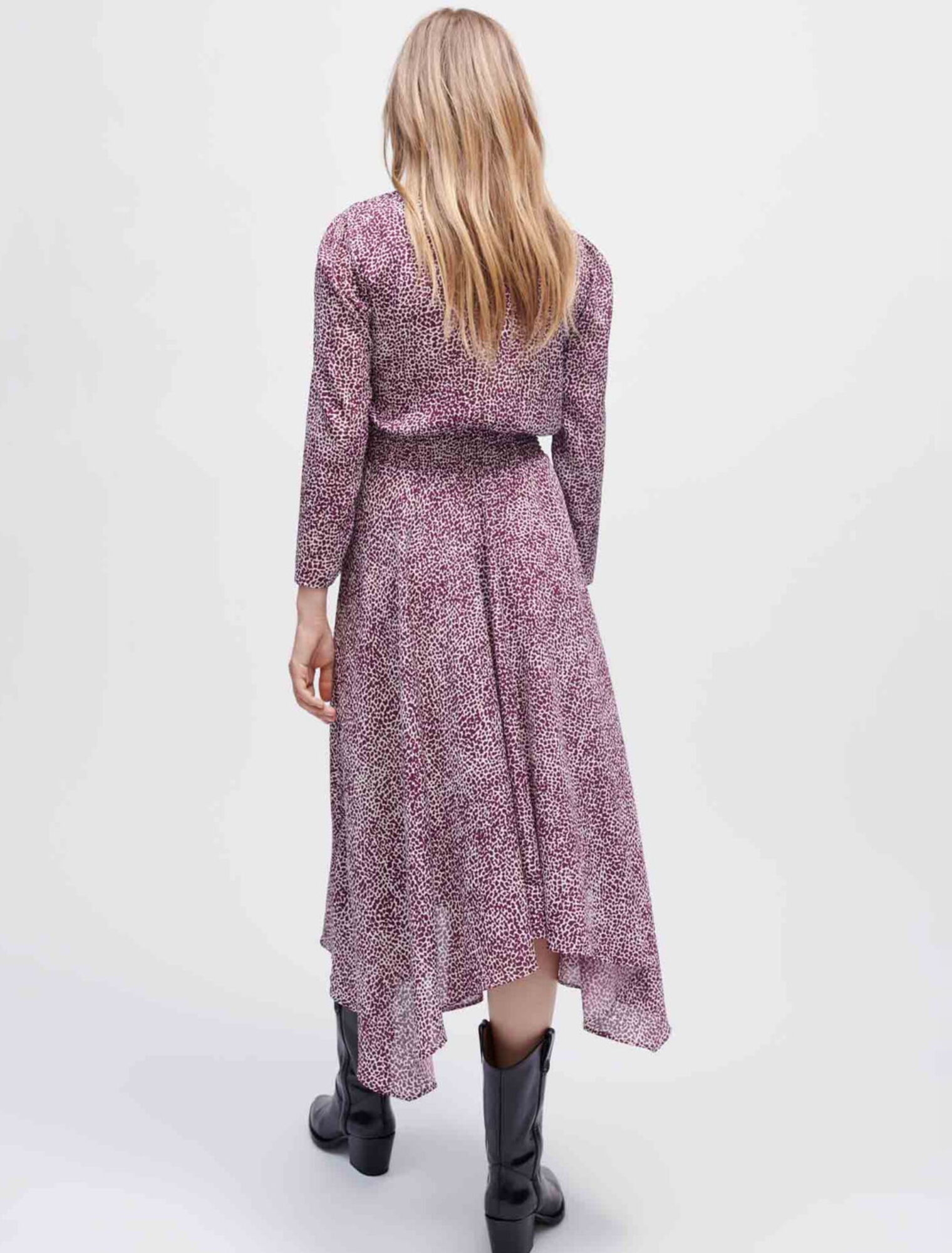 Vestido asimétrico leopardo